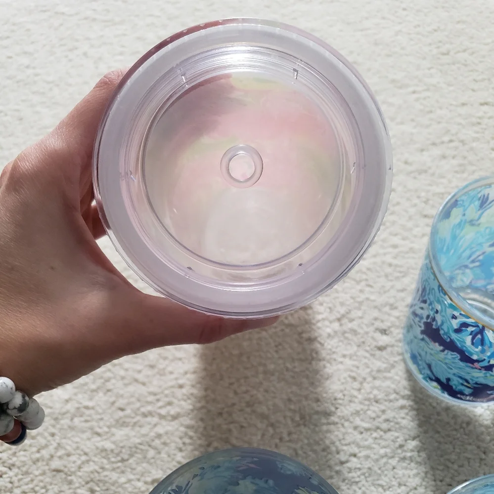 Lilly Pulitzer Set of Acrylic Tumbler and Drinking Cups